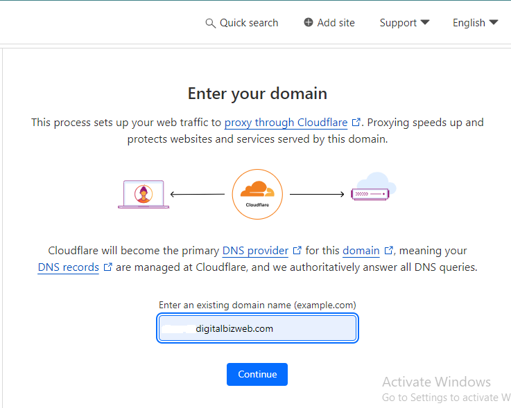 add domain to cloudflare