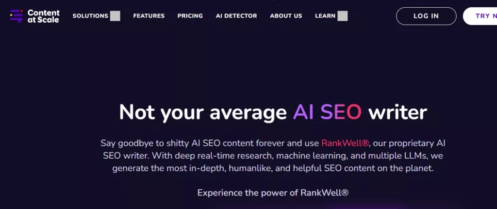 Content at Scale AI writing tool